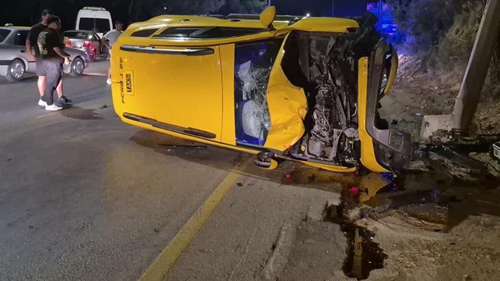 Bodrum’da taksi ile motosiklet çarpıştı: 1 ölü, 1 ağır yaralı